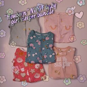 "Newborn" NWT baby girl sleeper bundle 👶🍩
